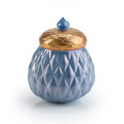 Lolita eva scented candle - blue & gold ароматическая свеча, Villari