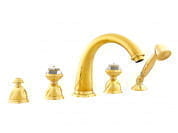 Oman Набор для ванны с 5 отверстиями, украшенный кристаллами Swarovski. Bronces Mestre