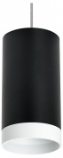 подвесной светильник с цилиндрическим корпусом черного цвета