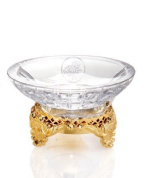 чаша для ванной из прозрачного стекла на декоративном основании