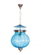 Goan Melon Handi Lantern Hanging Light - Turquoise подвесной светильник FOS Lighting Kharboja-Retro-LightBlue-HL1