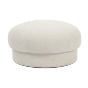 2839-0900 Uno Design House Stockholm Большой круглый пуф в светлой обивке