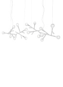 подвесной светильник с шестью рожками и стеклянными элементами