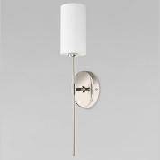 настенный светильник бра с белым абажуром на металлическом кронштейне