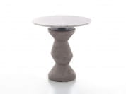 Gervasoni Outdoor Круглый цементный стол со столешницей из каррарского мрамора Gervasoni PID322472