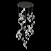 подвесная люстра с каскадом геометрических подвесов