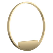 настенный светильник латунного цвета с овальным корпусом и мягкой подсветкой