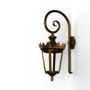 настенный фонарный светильник на кронштейне с бронзовой отделкой