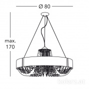 Kolarz Gioiosa 5020.31232.530/aq70 подвесной светильник золото 24 карата ø80cm высота 65cm мин. высота 95cm макс. высота 170cm 12 ламп g9