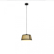 подвесной светильник с широким плафоном из металла и текстурным покрытием