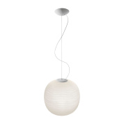 подвесная люстра с большим сферическим плафоном из стекла