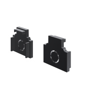 концевой элемент чёрного цвета для магнитной трековой системы Exility