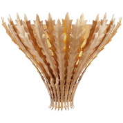 настенное бра с веерным рельефным стеклянным плафоном