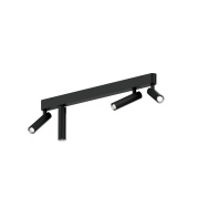 двойной настенный спот цилиндрический черный