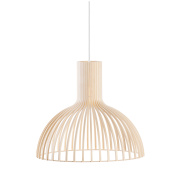 подвесной светильник с деревянным решётчатым плафоном куполообразной формы