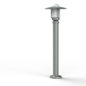 садовый фонарь серого цвета с купольным плафоном