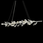 подвесная люстра с ветвями и кристаллами в виде листьев