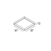 монтажный комплект для встраиваемого освещения квадратной формы с креплением большого размера