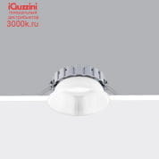 QW05 Easy Space iGuzzini Ø 225 mm - warm white - INVERTER - Transparent/Black