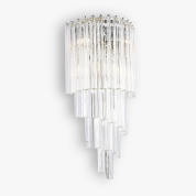 настенный светильник с каскадом стеклянных трубок и металлическим основанием