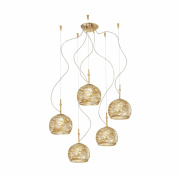 подвесной светильник с пятью стеклянными шарами