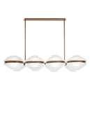 подвесной светильник с шестью плафонами на прямой планке