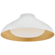 EU-ARN4351 Visual Comfort Agnes накладной потолочный светильник с широким округлым плафоном и золотистой внутренней отделкой