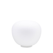 прикроватный светильник с шарообразным плафоном белого цвета