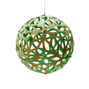 163 David Trubridge Floral Подвесной светильник в форме шара из фанеры бирюзового оттенка Ø60