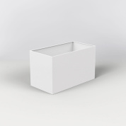 текстильный абажур компактной прямоугольной формы белый