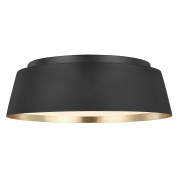 EU-EF1003 Visual Comfort Asher накладной потолочный светильник с широким металлическим корпусом и золотистой внутренней отделкой