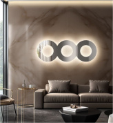 потолочный светильник с тройной кольцевой светящейся композицией