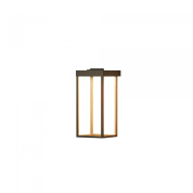 уличный настенный светильник в виде латунного каркаса с прямоугольной формой