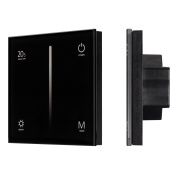 034780 Arlight Панель SMART-P6-DIM-G-IN Black (12-24V, 4x3A, Sens, 2.4G)
