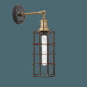 Brooklyn Rusty Cage Wall Light - 5 Inch - Cylinder настенный светильник Industville BR-WCWL5-R-CY