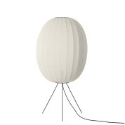 KWH65 PW FL Knit-Wit Made By Hand Напольный светильник с овальным текстильным абажуром белого цвета