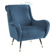 111487 Chair Giardino roche blue velvet Eichholtz