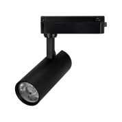 трековый прожектор чёрного корпуса для однофазной системы 2TRA