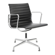 4055737121852 Aluminium Vitra Офисное кресло на крестовине с подлокотниками обивка черная хромированный каркас