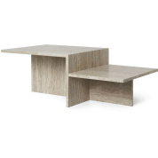 1005362762 Ferm Living Distinct журнальный стол с двухуровневой каменной конструкцией и прямоугольной формой
