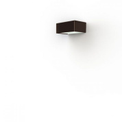 уличный настенный светильник прямоугольной формы коричневого оттенка