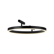 трефовый потолочный светильник кольцевой формы черного цвета для магнитной трековой системы 23mm