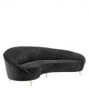 110182 Sofa Provocateur black velvet диван Eichholtz