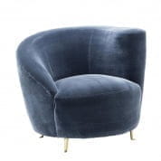 110295 Chair Khan cameron faded blue  кресло Eichholtz