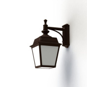 настенное бра с фонарным плафоном коричневого оттенка