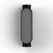 уличный настенный светильник цилиндрической формы с чёрным корпусом