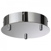 потолочный светильник с металлическим основанием хромового оттенка