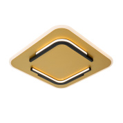 потолочный светильник квадратной формы с декоративной вставкой по центру