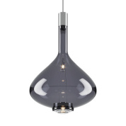 люстра с крупными стеклянными плафонами черного цвета