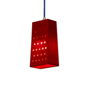 IN-ES023R-BL In-es Artdesign CacioPepe подвесная люстра с перфорированным прямоугольным плафоном красного оттенка